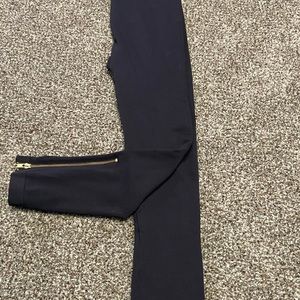 Spanx leggings with gold zip